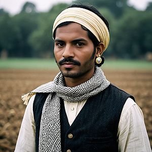 Young Indian Man in Traditional Attire