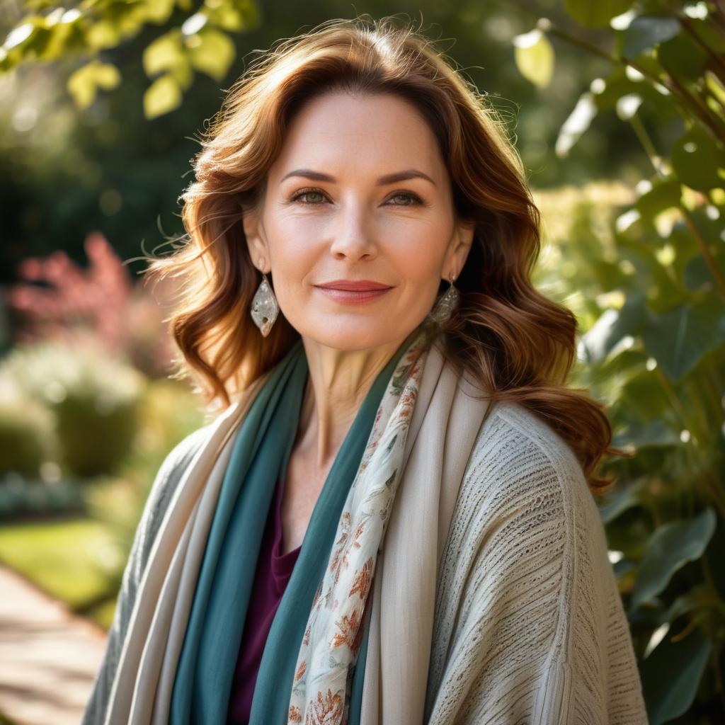 Serene Woman Outdoors in Natural Light