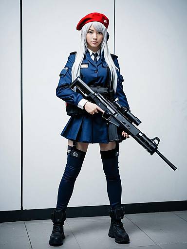 Girls' Frontline Cosplay Woman with MP5 Tactical Gear