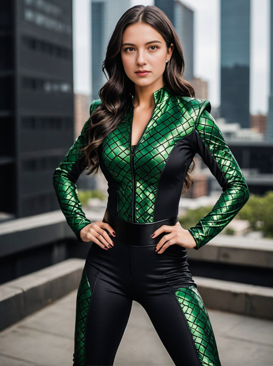 Vibrant Diamondback Costume - Superhero Aesthetic