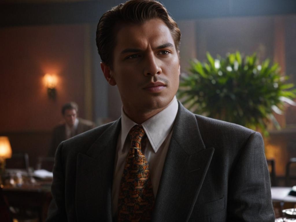 Elegant Man in Vintage Suit - Classic Cinema Style