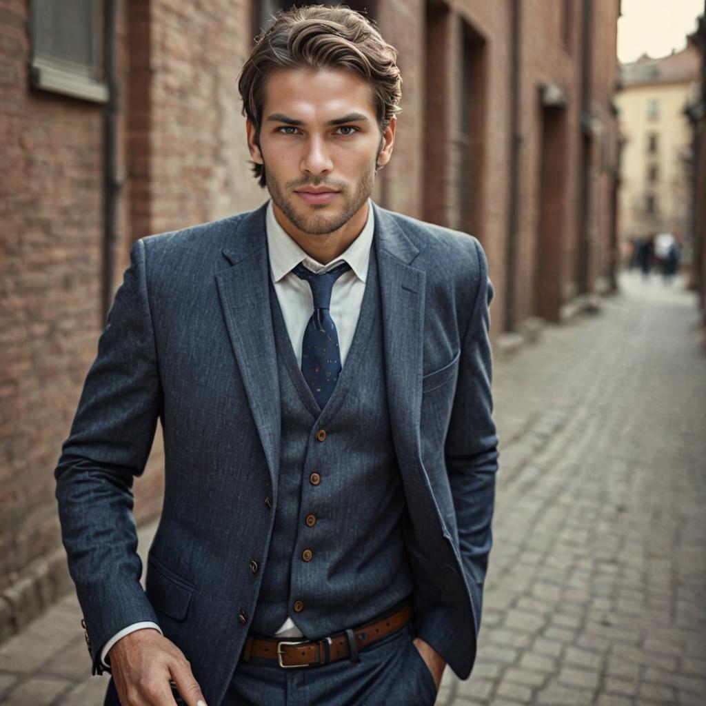 Business Casual Man in Alley