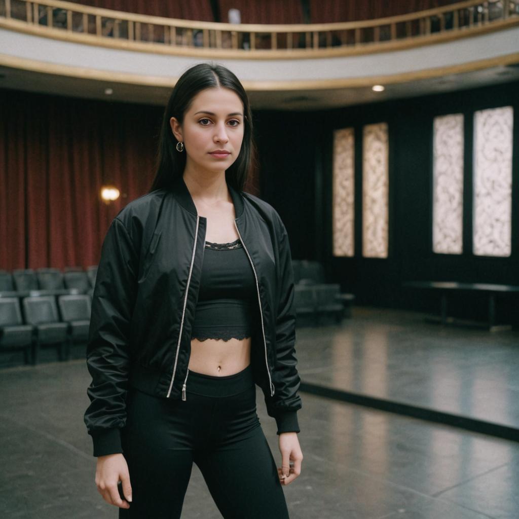 Confident Woman in Elegant Theater