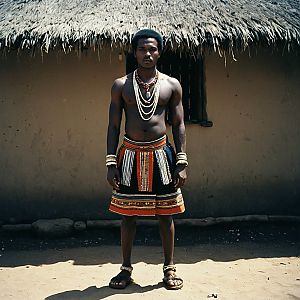 Man in Traditional Zulu Attire