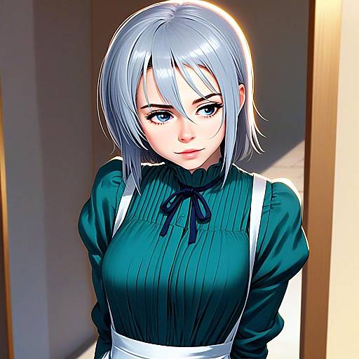 Aizawa Sakuya Portrait in Modern Anime Style Illustration