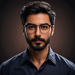 Young Man with Glasses and Beard