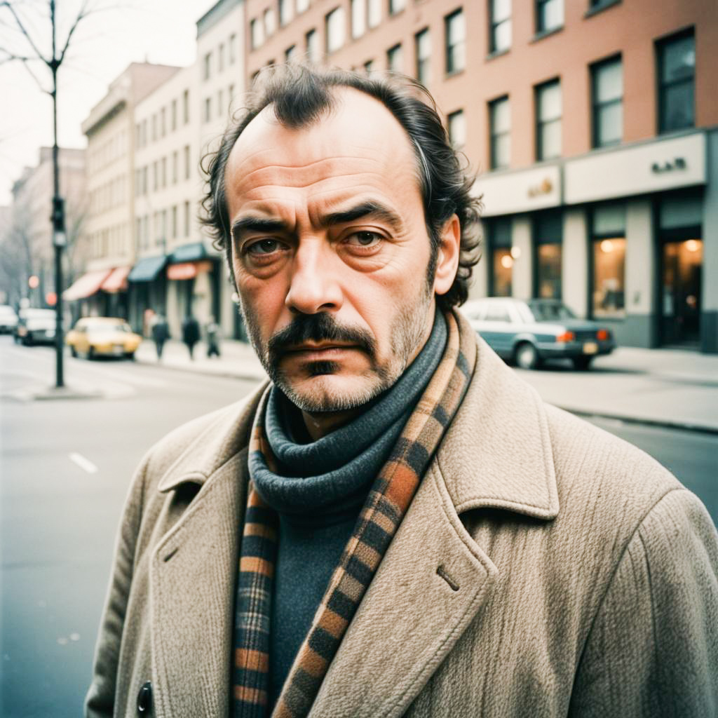 Confident Man in Vintage Fashion on City Street