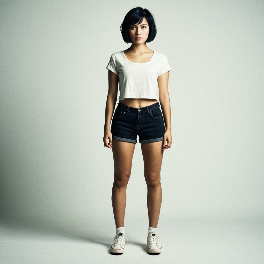 Confident young woman in casual outfit