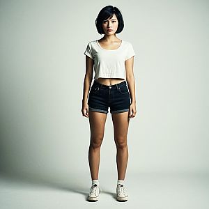 Confident young woman in casual outfit