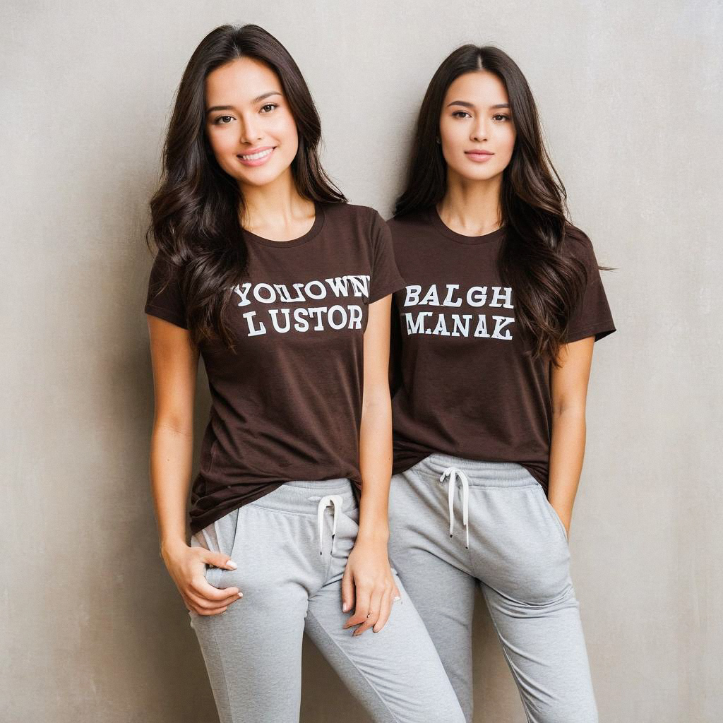 Two young women in matching outfits