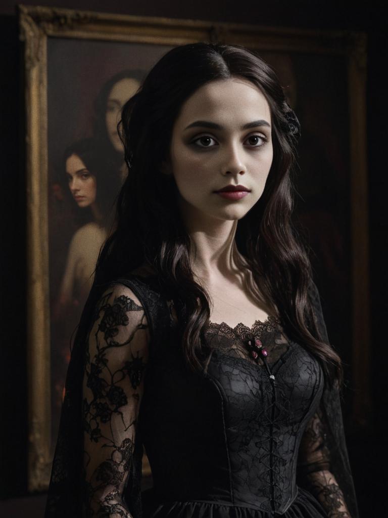 Elegant Gothic Woman in Artistic Portrait