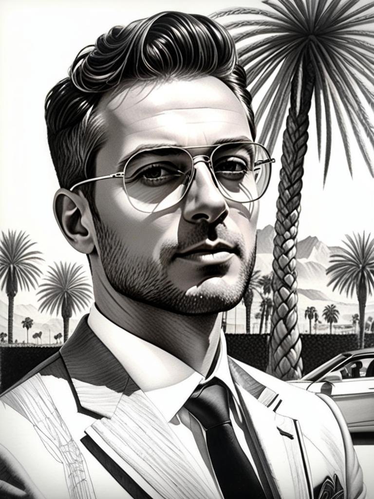 Stylish Man in Aviator Glasses Outdoors