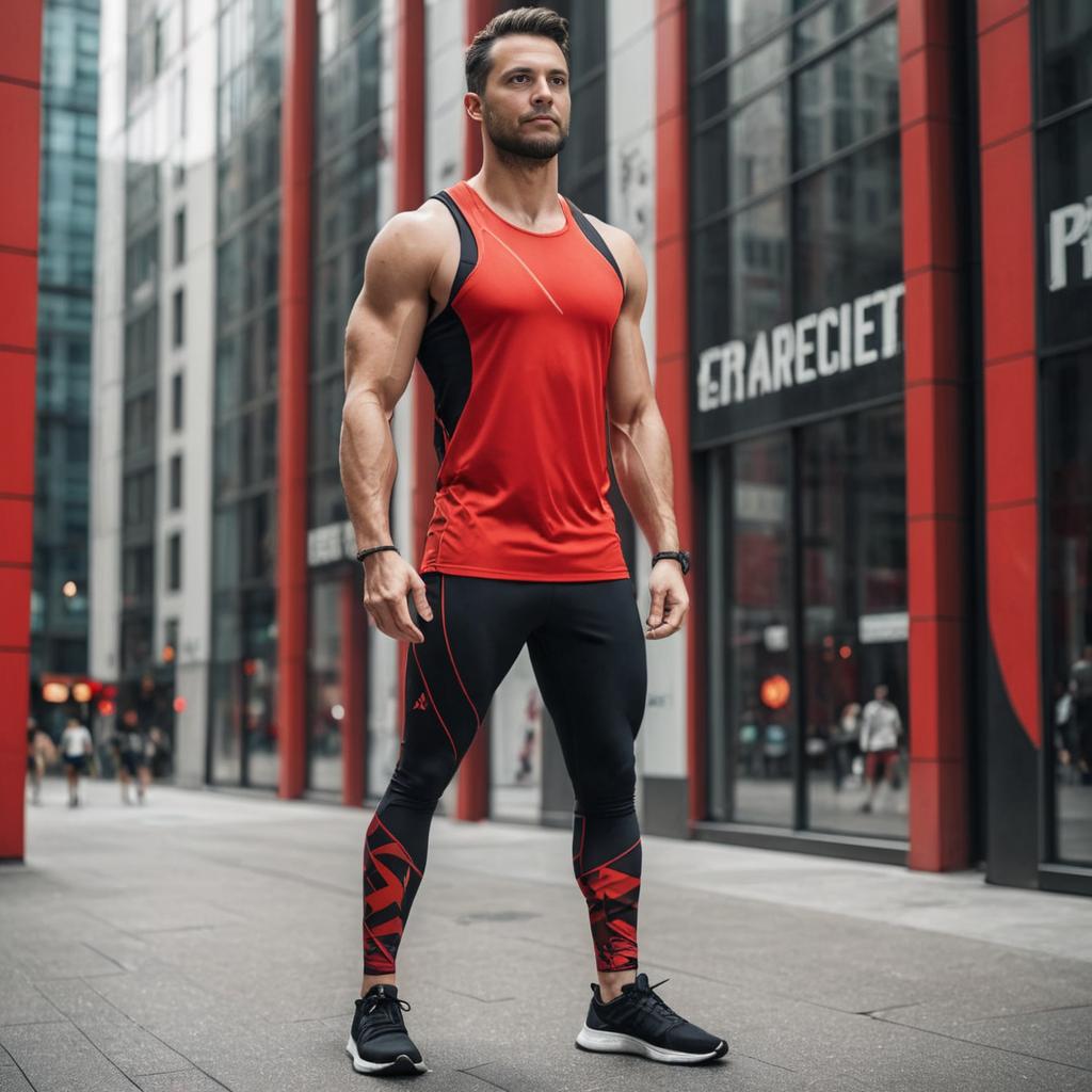 Confident Fit Man in Urban Setting