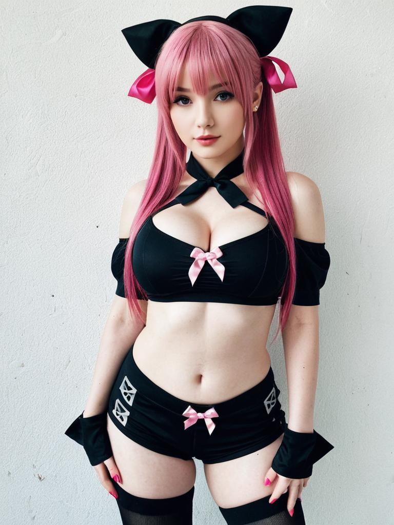 Zenless Zone Zero Inspired Cosplay with Pink Hair and Cat Ears