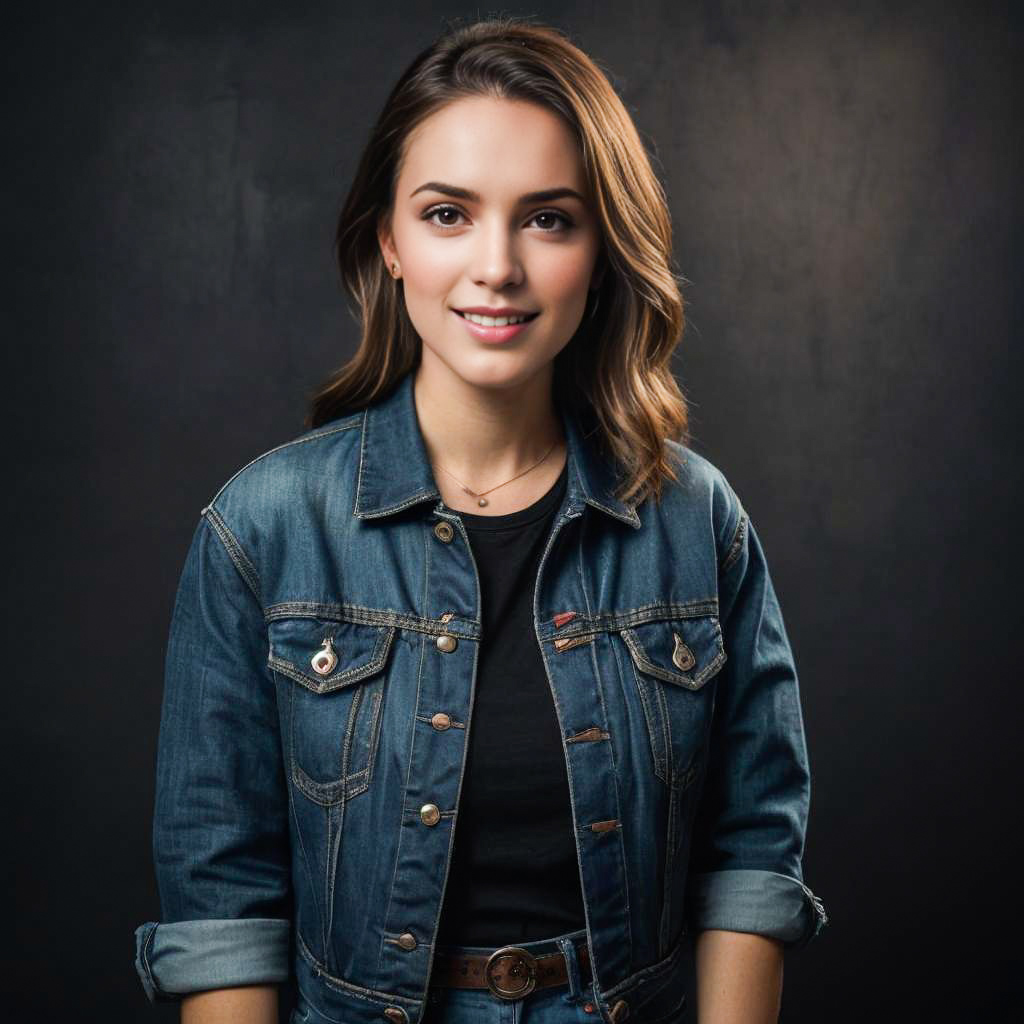 Young woman in denim jacket