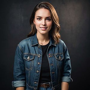 Young woman in denim jacket