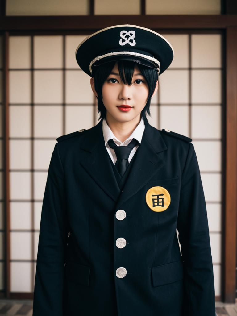 Realistic Cosplay of Hanako from Jibaku Shounen Hanako-kun in Traditional Setting