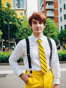 Confident Young Man in Urban Outfit