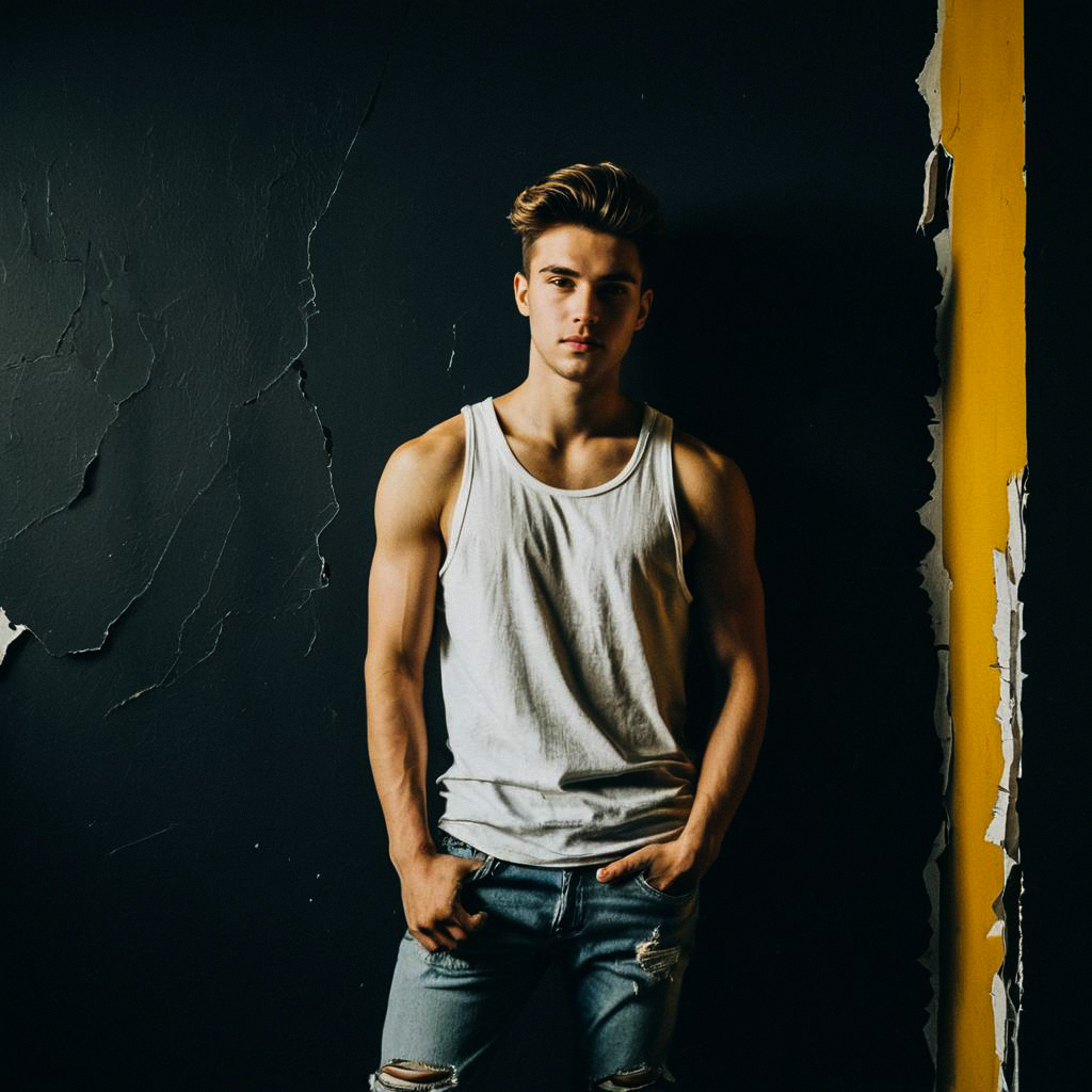 Confident Young Man in Casual Style