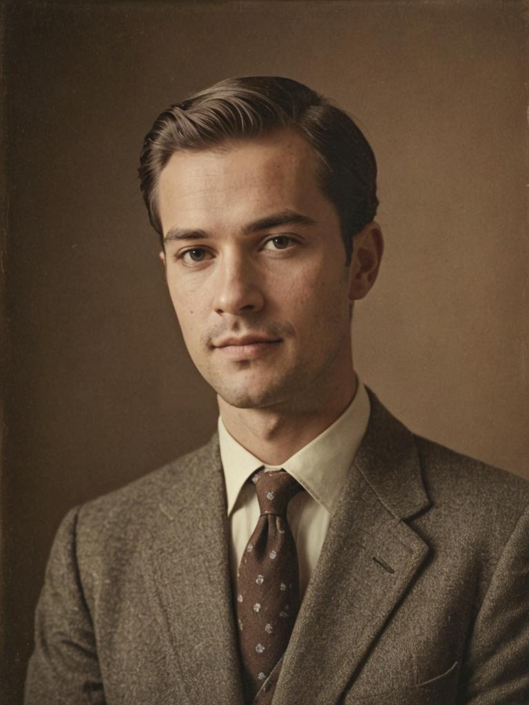 Vintage Portrait of a Man in Classic Attire