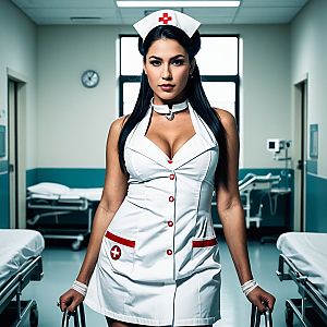 Confident Nurse in Stylish Uniform