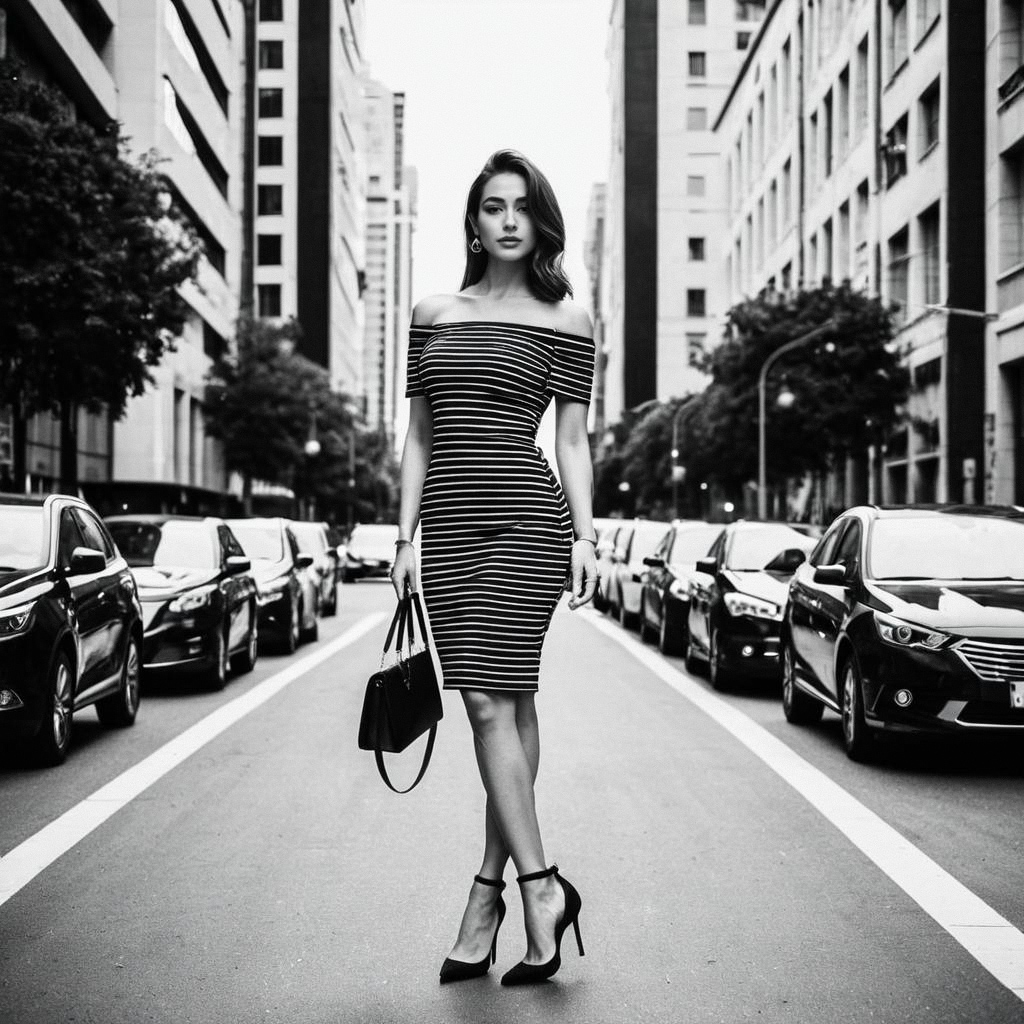 Confident Woman in Urban Elegance
