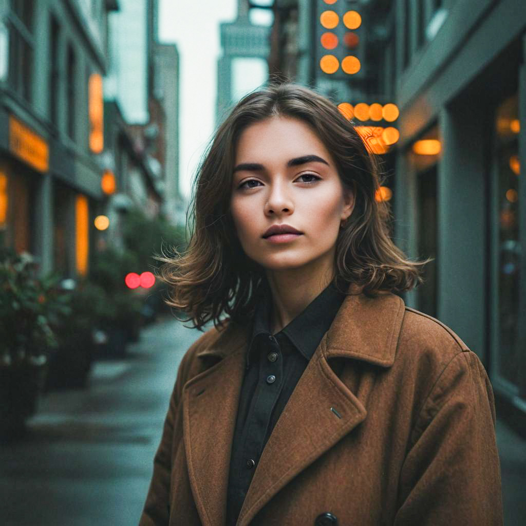 Confident Young Woman in Urban Setting