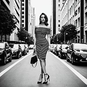 Confident Woman in Urban Elegance