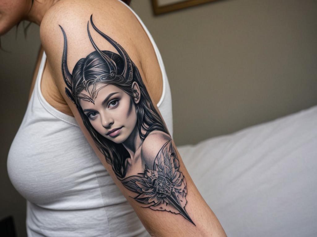 Pixie Tattoo with Detailed Wings