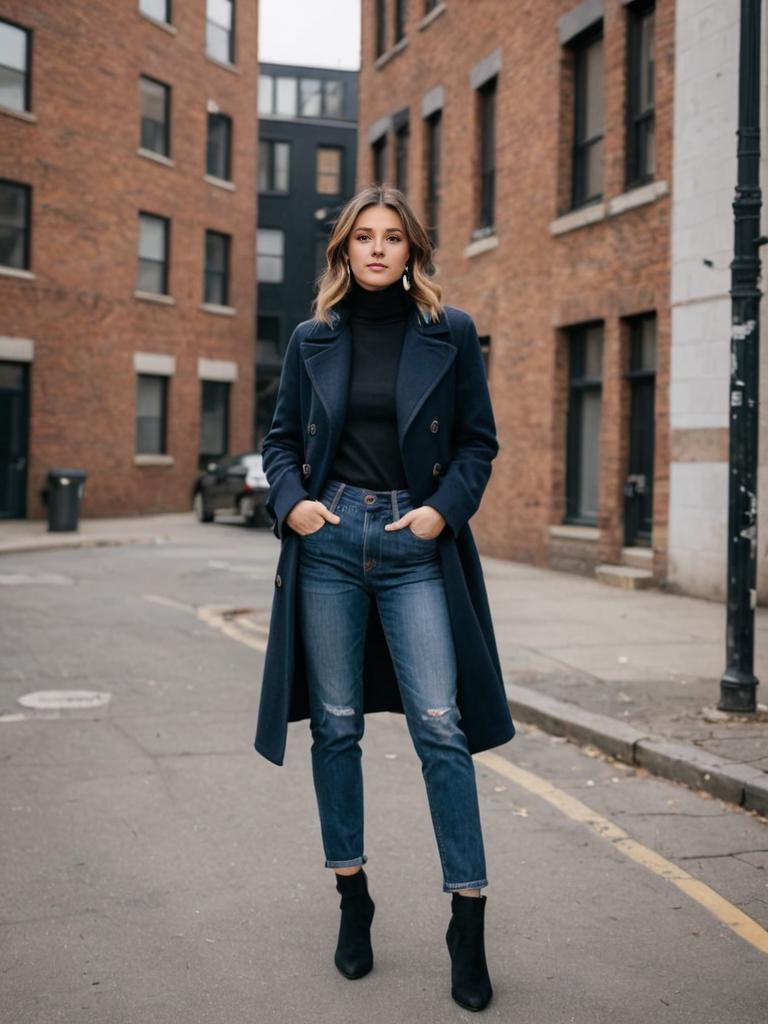 Stylish Woman in Urban Chic Fashion