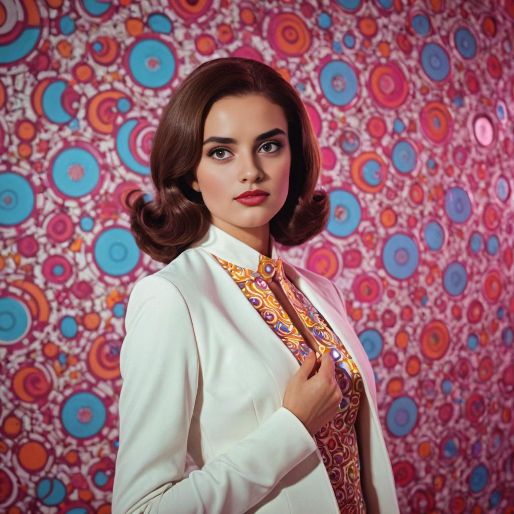 Woman in Vanessa Kensington Costume with 1960s Style