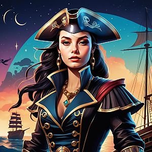 Confident Naval Officer in Sunset