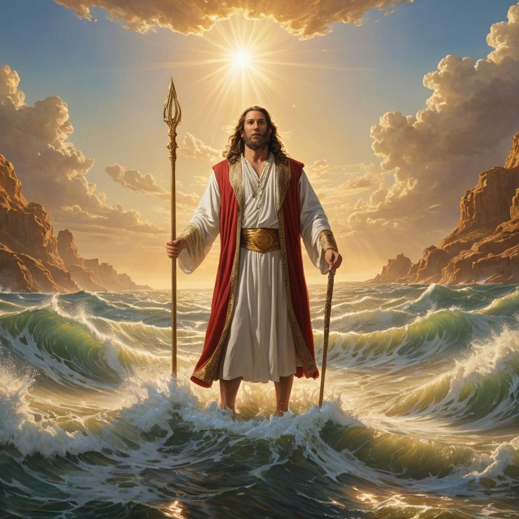 Moses Parting the Sea - Dramatic Art