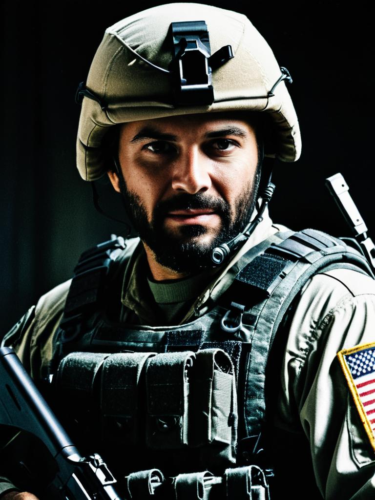 Tactical Military Man Headshot