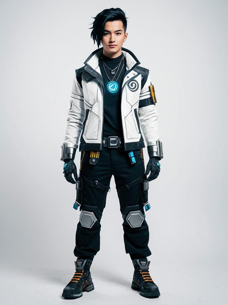 Futuristic Apex Legends Cosplay with Crypto Pendant