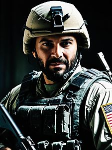 Tactical Military Man Headshot
