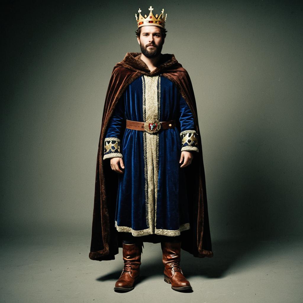 Regal King in Velvet Costume Regal King in Velvet Costume