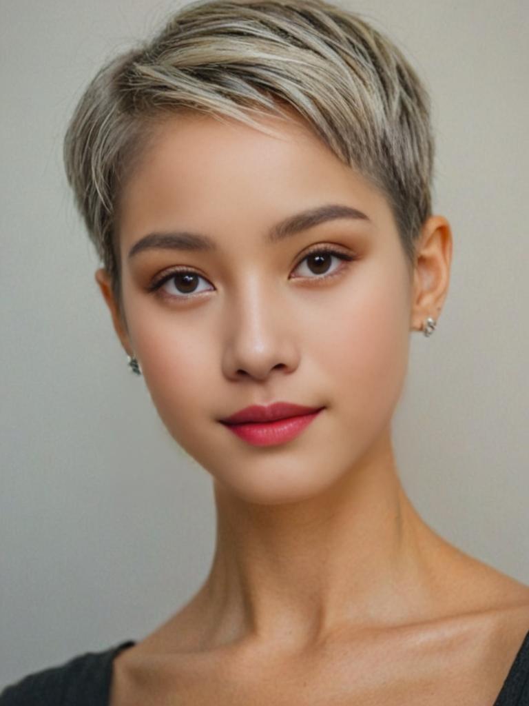 Confident Woman with Pixie Haircut