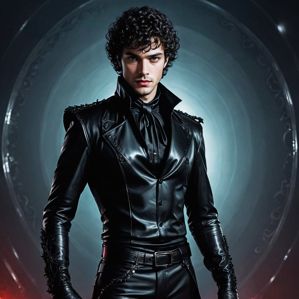 Man in Black Leather Outfit - Dark Fantasy