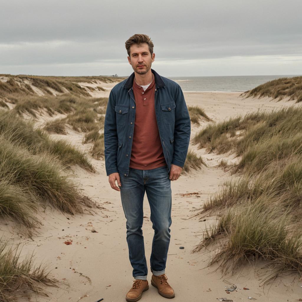 Stylish man in casual beach fashion