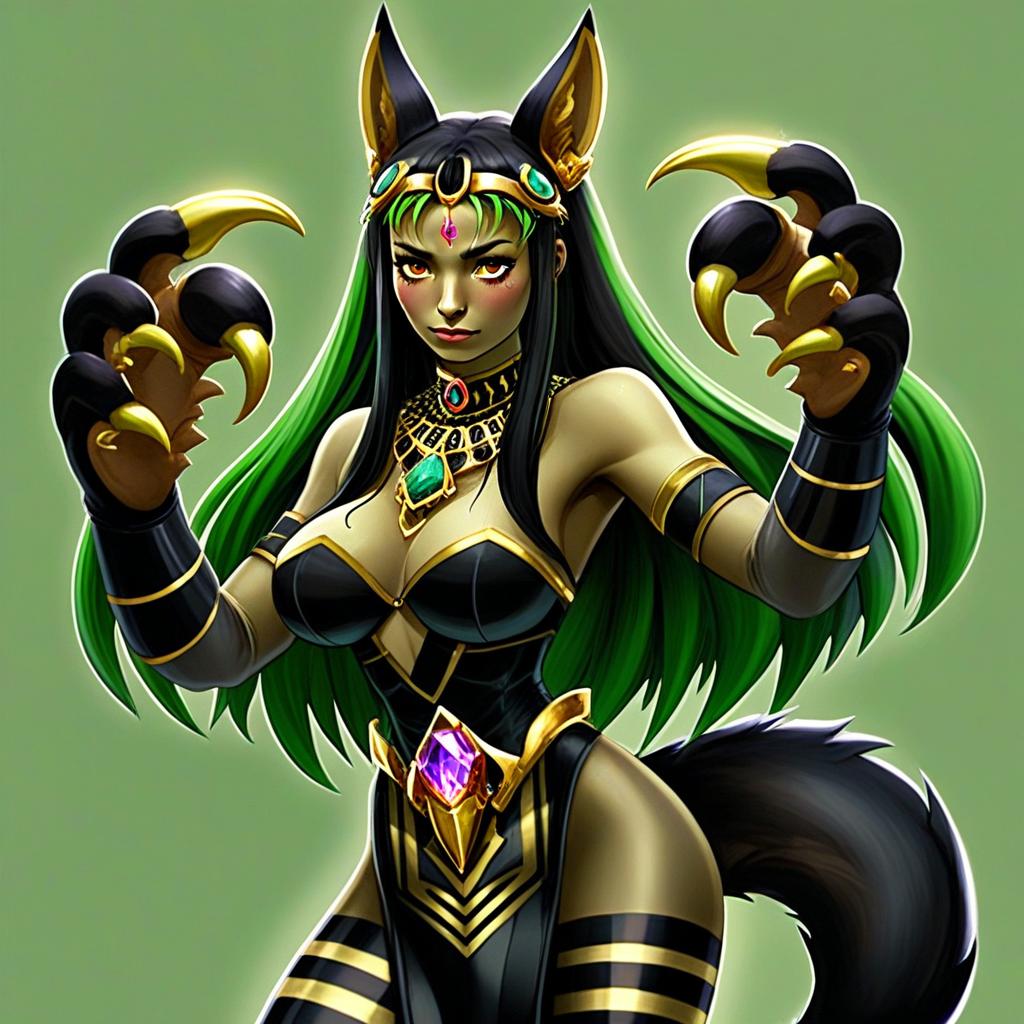 Anubis Monster Girl Encyclopedia Digital Anime Illustration