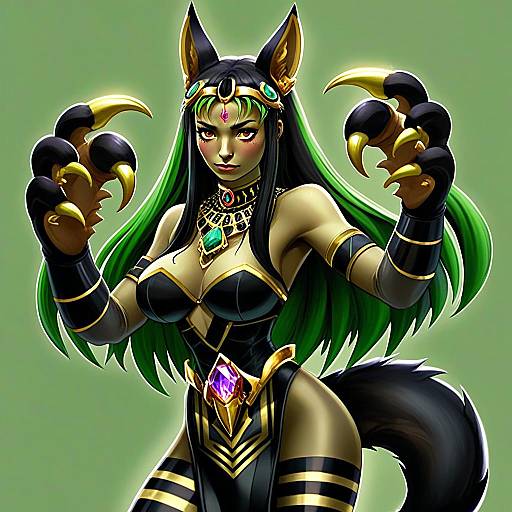Anubis Monster Girl Encyclopedia Digital Anime Illustration