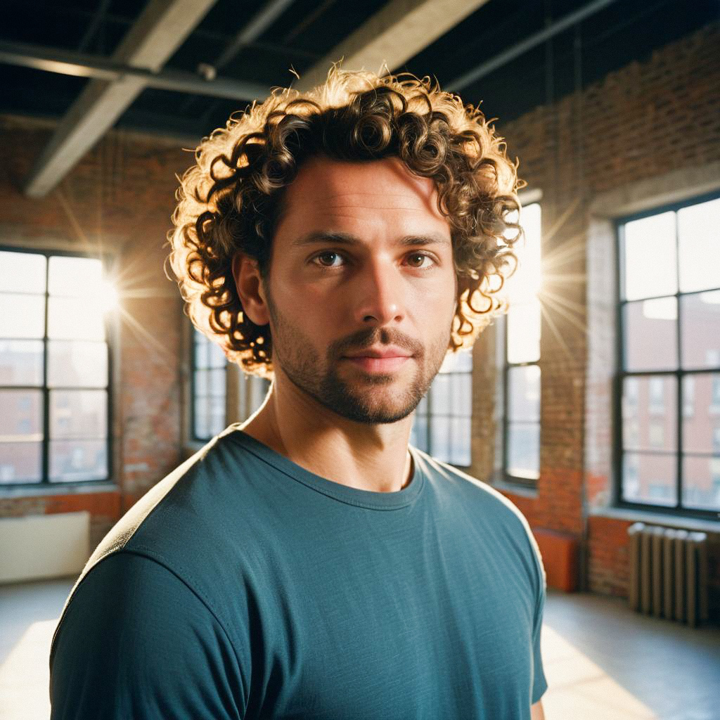 Confident Man in Industrial Interior