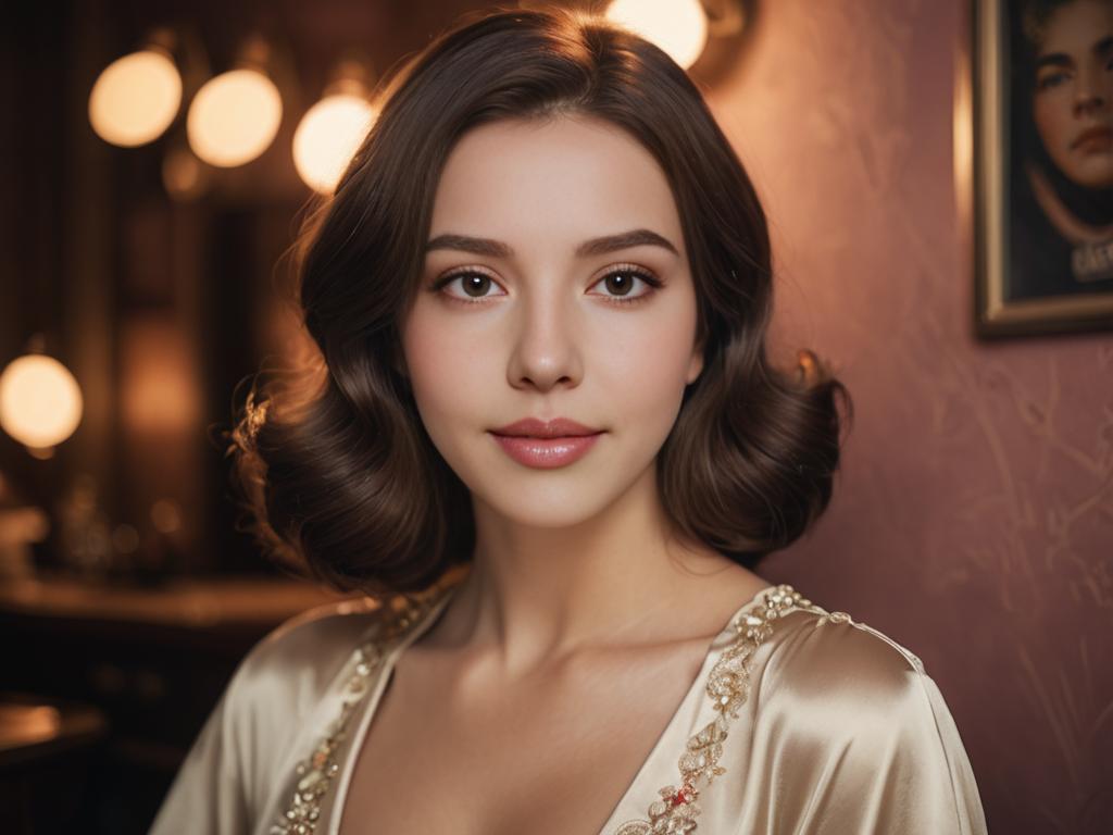 Elegant Woman in Vintage Setting