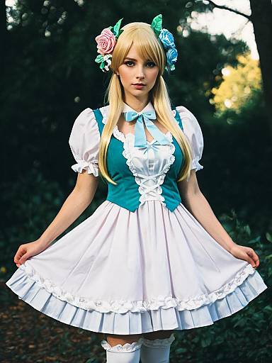 Elegant Charlotte Roselei Cosplay Woman in Detailed Anime Costume