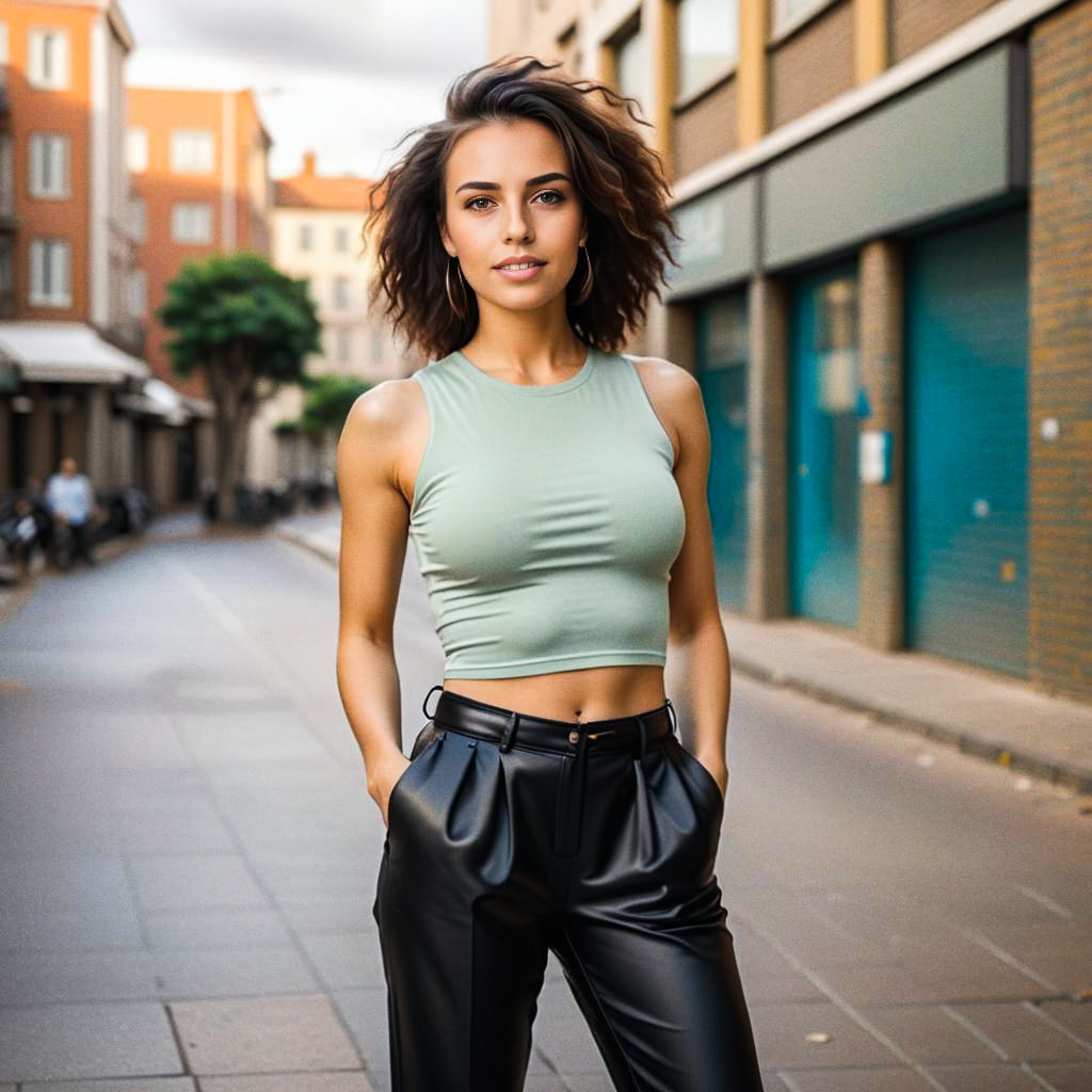 Stylish Woman in Urban Setting