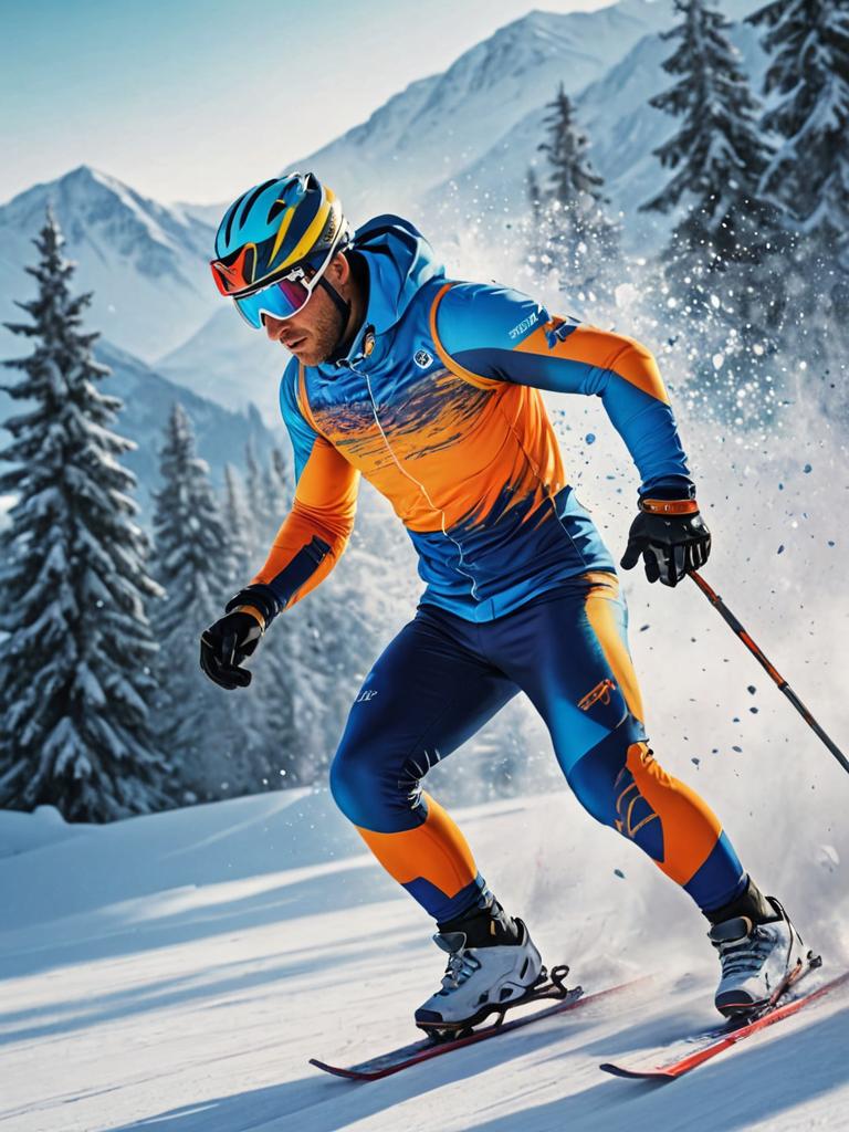 Dynamic Winter Sports Skiing