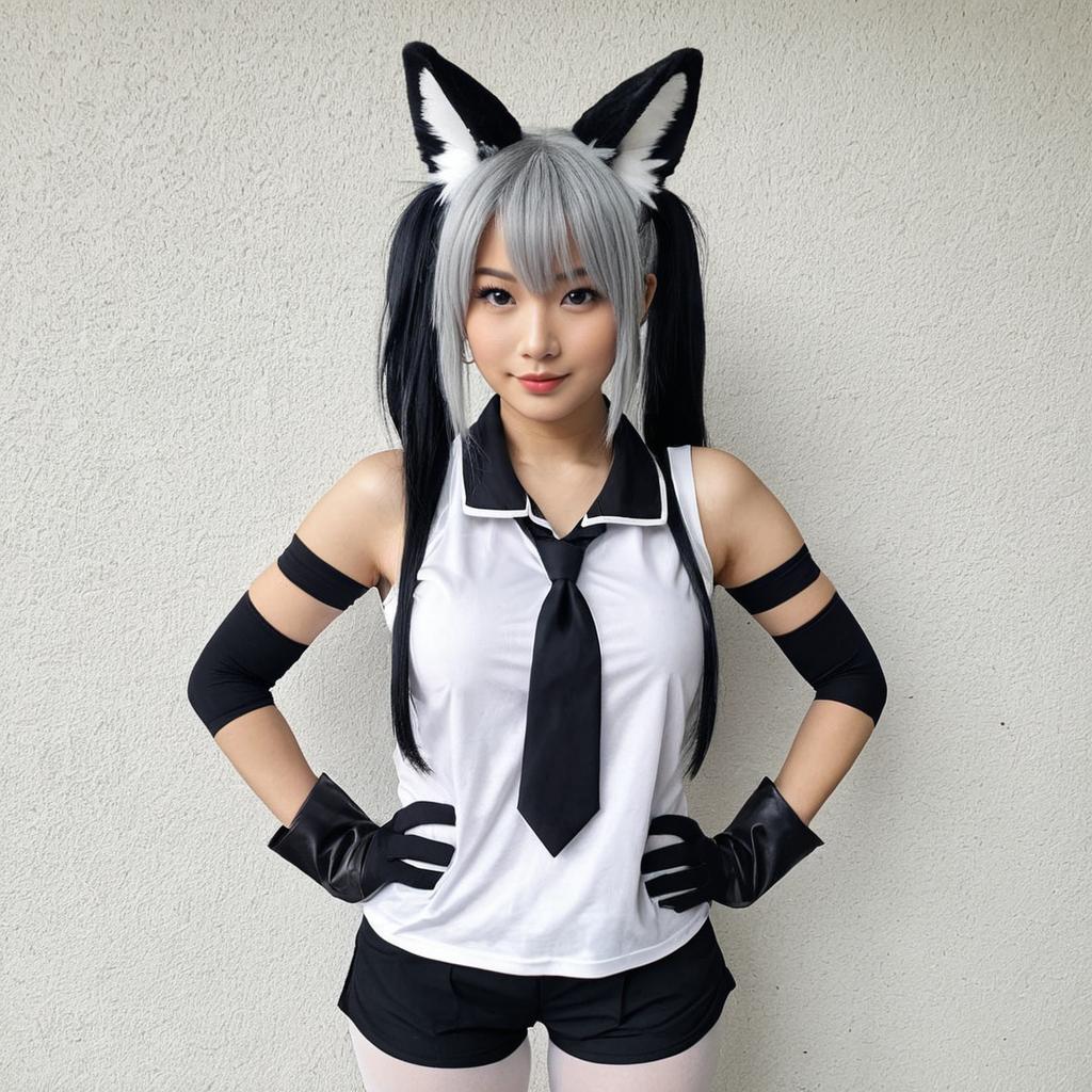 Realistic Aardwolf Kemono Friends Cosplay Woman Costume