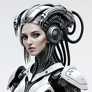 Futuristic Woman with Robotics