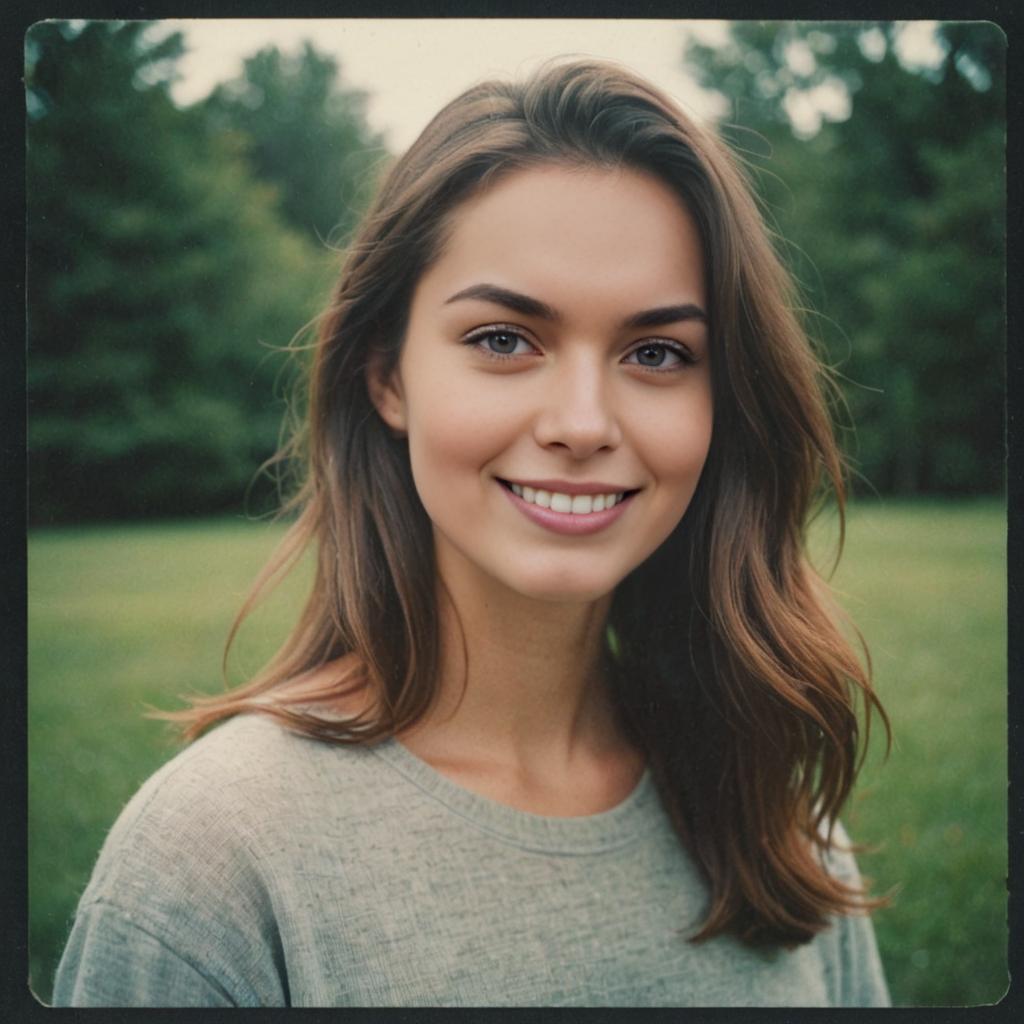 Smiling Girl in Nature